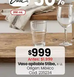 Coto Stiba vaso apilable oferta