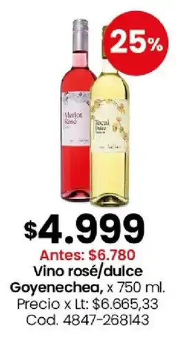Coto Goyenechea vino rosé/dulce oferta