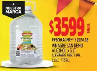 Supermercados Yaguar San remo vinagre alcohol oferta