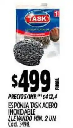 Supermercados Yaguar Task esponja acero inoxidable oferta