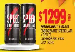 Supermercados Yaguar Speed unlimited energizante oferta