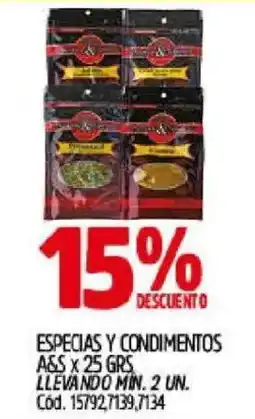 Supermercados Yaguar A&S especias y condimentos oferta