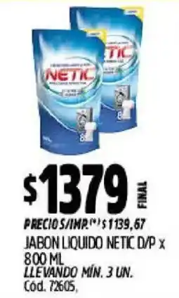 Supermercados Yaguar Netic jabon liquido dvp oferta