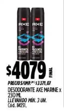 Supermercados Yaguar Axe desodorante axe marine oferta