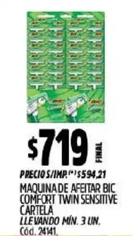 Supermercados Yaguar Bic maquina de afeitar comfort twin sensitive oferta