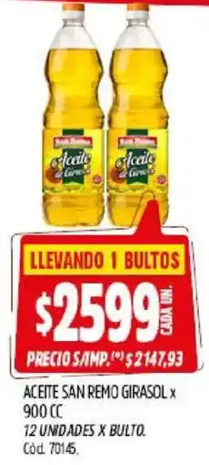 Supermercados Yaguar San Remo Aceite girasol oferta
