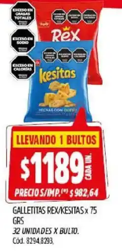 Supermercados Yaguar Rex galletitas kesitas oferta
