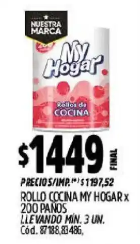 Supermercados Yaguar My hogar rollos de cocina oferta