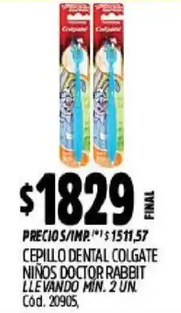 Supermercados Yaguar Colgate cepillo dental niños doctor rabbit oferta