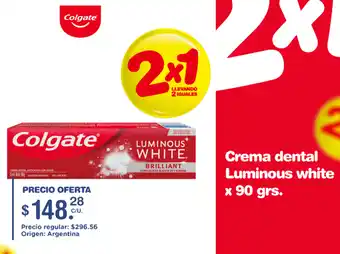 Farmar Colgate Crema Dental Luminous White x 90 grs. oferta