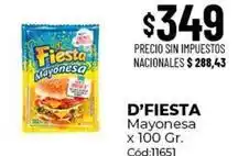Diarco Fiesta - mayonesa c uevo 11651 oferta