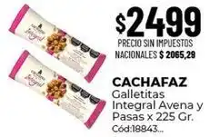 Diarco Cachafaz - galletitas integral avena y pasas x 225 gr. cód:18843 oferta