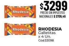 Diarco Rhodesia - galletitas x 4 un. cód:33098 oferta