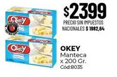 Diarco Okey - manteca x 200 gr. cód:8035 oferta