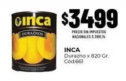 Diarco Inca - durazno x 820 gr. cód:661 oferta