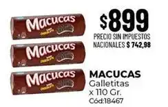 Diarco Macucas - galletitas x 110 gr. cód:18467 oferta