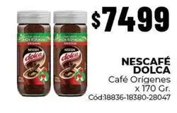 Diarco Nescafé - nescafé dolca café orígenes x 170 gr. cód:18836-18380-28047 oferta