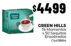 Diarco Green hills - té momentos x 50 saquitos ensobrados cód:18664 oferta