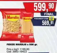 Maxiconsumo Marolio - fideos marolio x 500 gr oferta