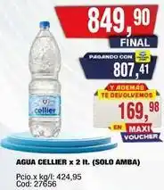 Maxiconsumo Cellier - agua cellier x 2 it. (solo amba) oferta