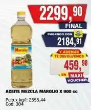 Maxiconsumo Marolio - aceite mezcla x 900 cc oferta