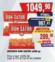 Maxiconsumo Don satur - bizcoch don satur x200 gr oferta