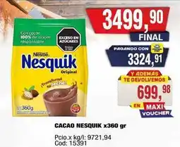 Maxiconsumo Origen - cacao nesquik x360 gr oferta