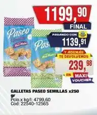 Maxiconsumo Paseo - galletas semillas x250 oferta