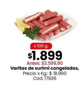 Coto Varitas de surimi congeladas oferta