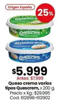 Coto Origen - queso crema varios tipos oferta