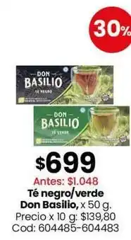 Coto Té negro/verde, x 50 g. cod: 604485-604483 oferta