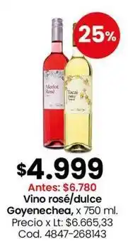 Coto Goyenechea - vino rosé/dulce oferta