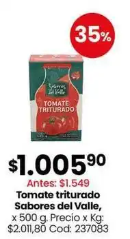Coto Sabores del valle - tomate triturado oferta