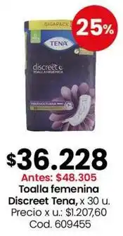 Coto Tena - toalla femenina discreet , x 30 u oferta