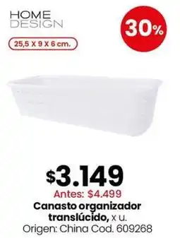 Coto Origen - canasto organizador translúcido, x u. cod. 609268 oferta