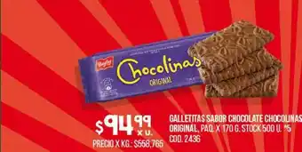 Coto Galletitas Sabor Chocolate Chocolinas Original oferta