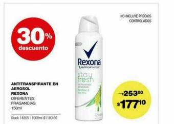 Atomo Conviene Antitranspirante En Aerosol Rexona oferta