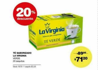 Atomo Conviene Té Saborizado La Virginia oferta