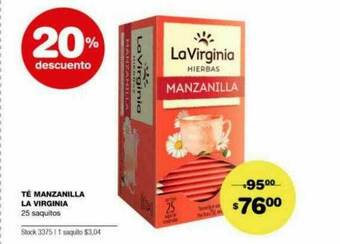 Atomo Conviene Té Manzanilla La Virginia oferta