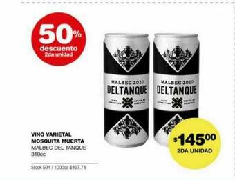 Atomo Conviene Vino Varietal Mosquita Muerta Malbec Del Tanque oferta