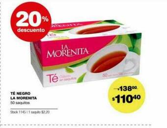 Atomo Conviene Té Negro La Morenita oferta
