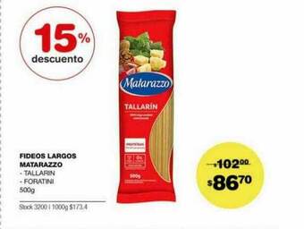Atomo Conviene Fideos Largos Matarazzo oferta