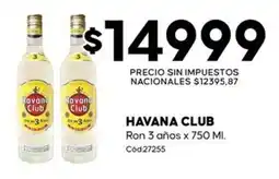 Diarco Havana Club ron 3 años oferta