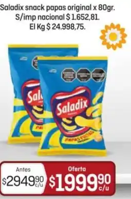 El Nene Saladix snack papas original oferta