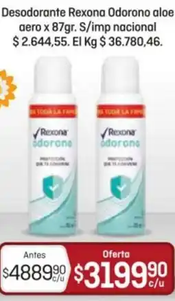 El Nene Rexona desodorante aloe aero oferta