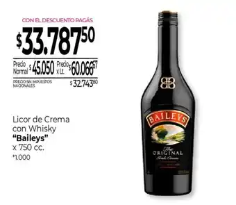 Baileys licor de crema con whisky