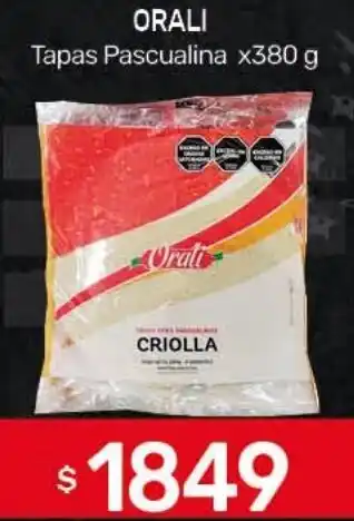 Nini Mayorista Orali tapas pascualina oferta