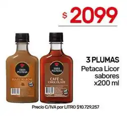 Nini Mayorista 3 plumas petaca licor sabores oferta