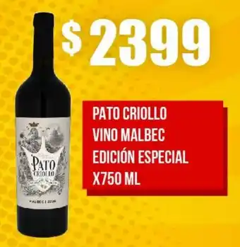Nini Mayorista Pato criollo vino malbec edición especial oferta