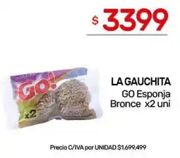 Nini Mayorista La gauchita go esponja bronce oferta